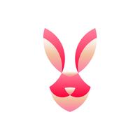 Linear illustration of a rabbit39s head vector