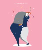 Happy homosexual Valentine39s day concept illustration vector