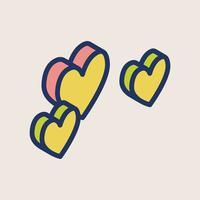Illustration of valentine39s icons vector