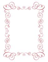 square flourish calligraphy vintage frame. Illustration vector hand drawn EPS 10