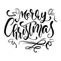 Merry Christmas vector Calligraphic Lettering text for design greeting cards. Holiday Greeting Gift Poster. Calligraphy modern Font