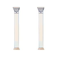 Stylized Greek doodle column Doric Ionic Corinthian columns. Vector illustration. Classical architectural support