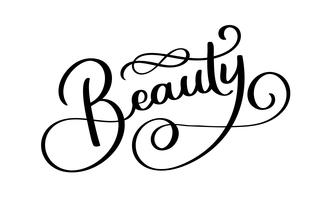Beauty Typography Square Poster. Vector lettering. Calligraphy phrase for gift cards, scrapbooking, beauty blogs. Typography art