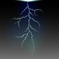 Lightning pattern in the black sky vector