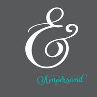 hand lettered flourish ampersand. Great vector design for wedding invitations, save the date cards and other stationary