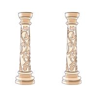 Stylized Greek doodle column Doric Ionic Corinthian columns. Vector illustration. Classical architecture