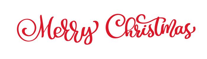 text Merry Christmas hand written calligraphy lettering. handmade vector illustration. Fun brush ink typography for photo overlays, t-shirt print, flyer, poster design