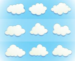 Clouds in the sky vector