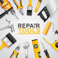 Establecer suministros de herramientas de construcción. vector