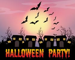 Poster of halloween party vector