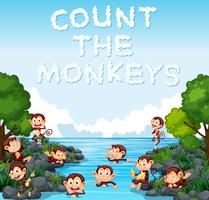 Count the monkey template vector