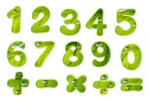 numbers and signs vector