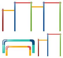 Uneven bars in two designs vector