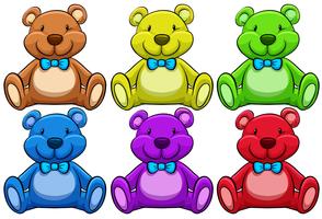 Teddy bears vector