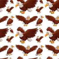 Seamless background with eagles flying vector