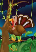 A turkey in the middle of the night vector