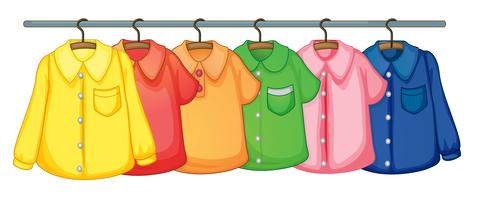 Clothes hanging vector