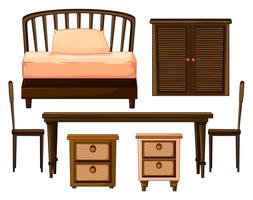 Furnitures made from woods vector