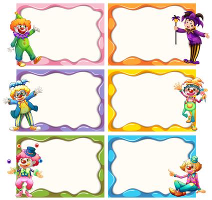 Frame template with jesters