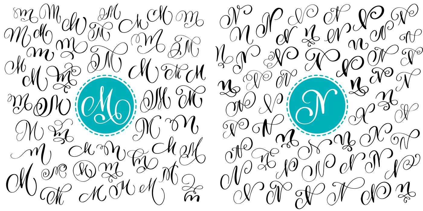 Cursive Fonts Vector Art, Icons, and Graphics for Free Download