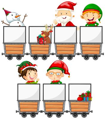 Mining carts and christmas elements