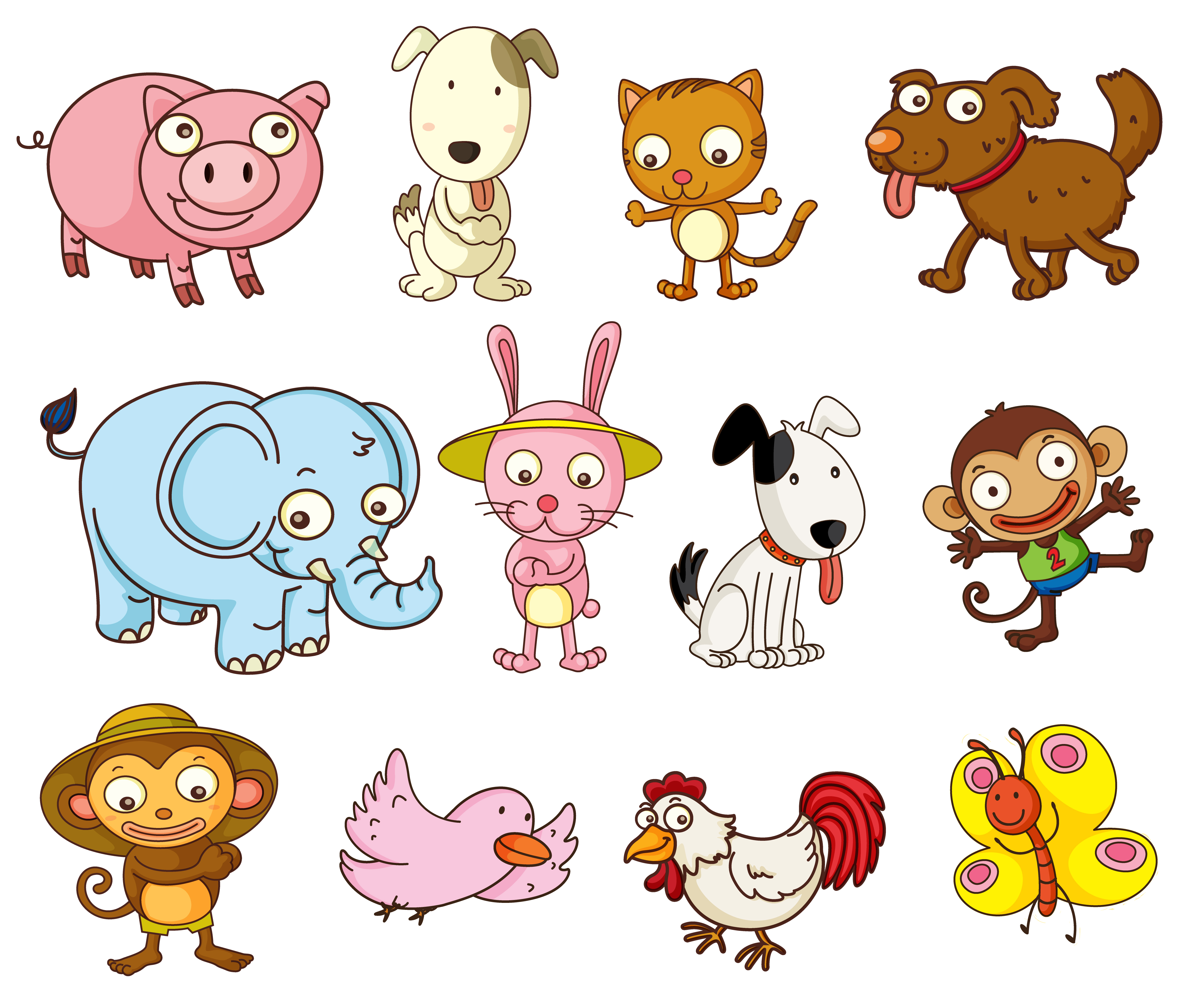 Cartoon Animals Download Free Vectors Clipart Graphics Vector Art