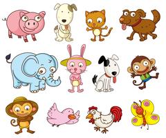 animales de dibujos animados vector