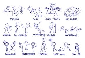 Different types of sports vector