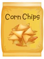 Un paquete de chips de maíz. vector