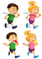 Boy and Girl  Set on White Background vector