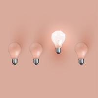 High detailed realistic light bulb illustration, vector