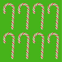 Bastón de caramelo rojo y verde detallado alto, ilustración vectorial vector