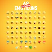 Lindo emoticono amarillo 3D de alto nivel detallado para web, ilustración vectorial vector