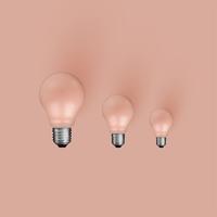 High detailed realistic light bulb illustration, vector