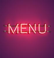 Neon realistic word for advertising, vector illustration