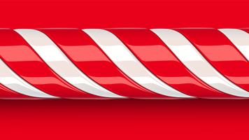 High detailed red candy cane, vector illustration