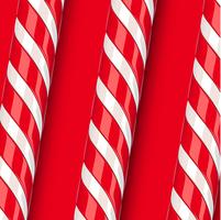 High detailed red candy cane, vector illustration
