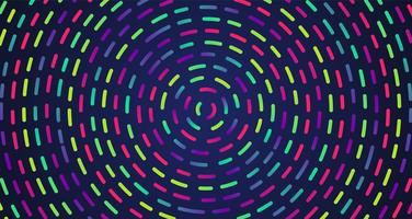 Colorful neon dashed lines, vector illustration