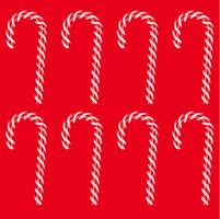 High detailed red candy cane, vector illustration