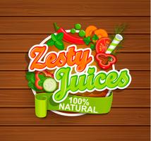 Símbolo de jugos zesty. vector