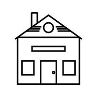 Home Line Black Icon vector