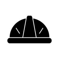 Helmet Glyph black Icon vector