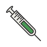 Syringe Line Filled Icon vector