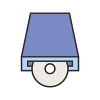 Dvd PLayer Line Filled Icon vector