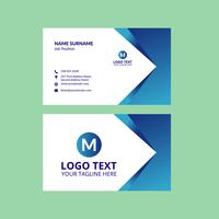 Blue Business card Template  vector