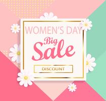 Sale Web Header or Banner for Women S Day. Stock Illustration