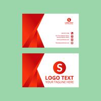Red  Business card template vector