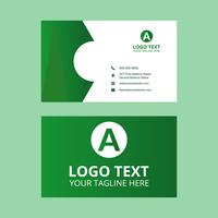 Green Business card  vector