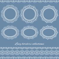 Set collections of vintage lacy borders and frames