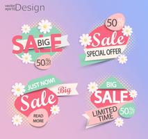 Sale - set of fashion color modern labels. vector